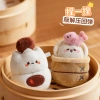 Keqi Family plush companion pen, creative pendant, keychain, decorative item, stationery 8512 Cantonese morning tea doll, gel pen, student supplies, high appearance level, easy-to-write stationery, trendy and good for young people details Picture
